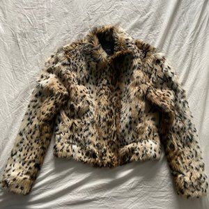 Joe's Jeans Kate Faux Fur Cheetah Print Bomber